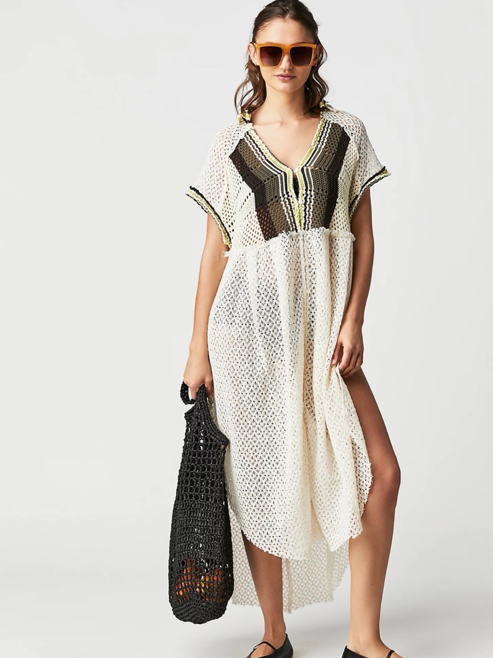 Free People Kelly Crochet Maxi Top XS